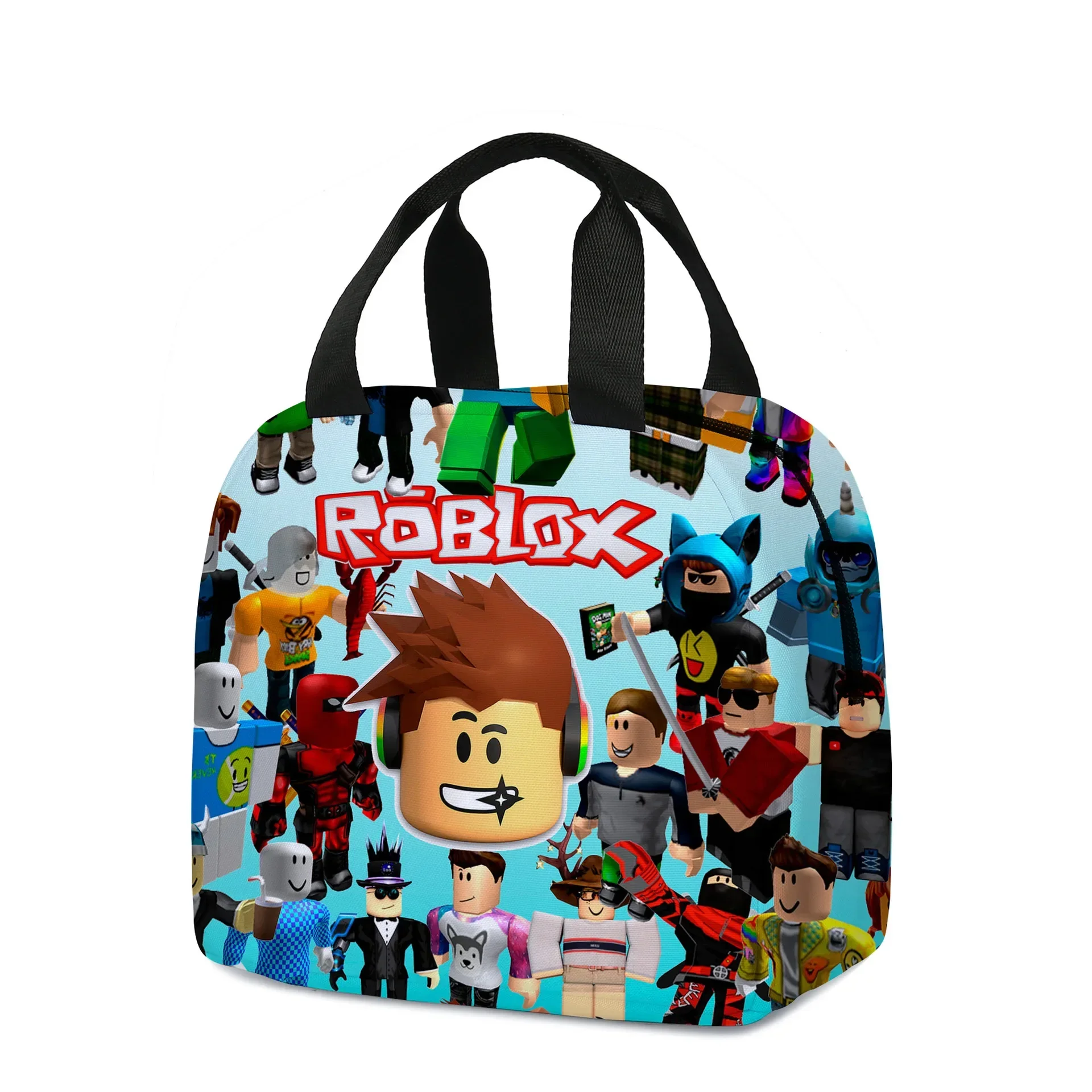 Roblox Lunch Bag School Students Lunch Box Bag Pencil case Primary and Middle School Students Schoolbag Boys Girls Anime Cartoon