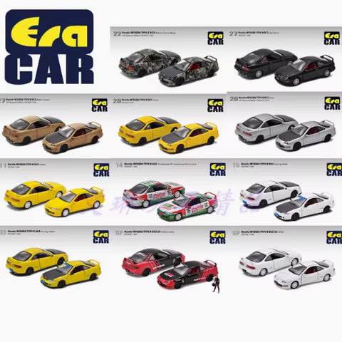 ERA Alloy 1/64 Honda TYPE-R DC2 Integra Type-R Type R Advan Car Model Adult Classic Collection Static Display Boy Toys