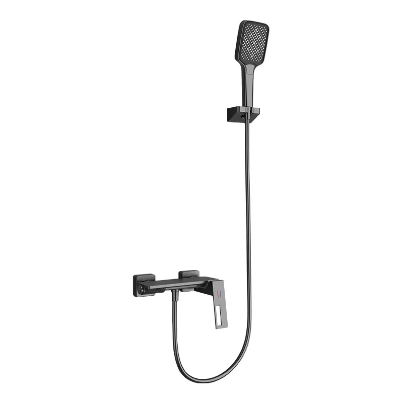 

Homestay Engineering All Copper Bathtub Faucet Hot and Cold Shower Shower Set Waterfall Mixing Valve White Gun Ash Faucet