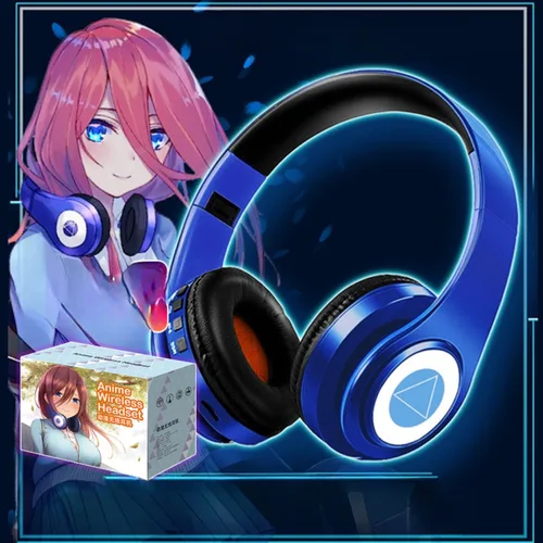 Miku Nakano Sanjiu Cosplay Auriculares Bluetooth 5.0 Auriculares estéreo de anime para teléfono móvil