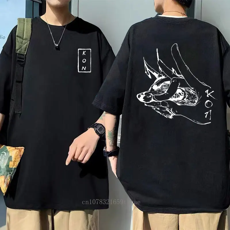 Japanese Anime Cartoon Kon Shirt Men Running Sports Loose Oversized T-shirt Short Sleeve Cotton Summer Men\'s Top Men\'s T Shirt