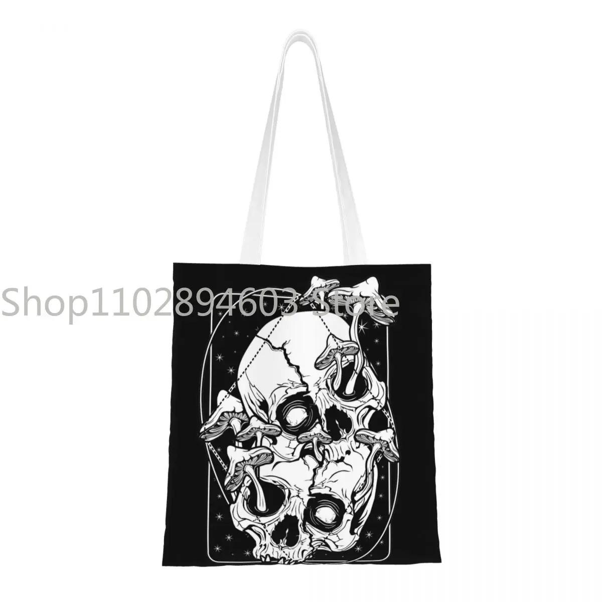 

Overgrown Mushrooms Gone Wild Canvas Tote Handbag Shoulder Bags Large Capacity Shopping Bags for Women