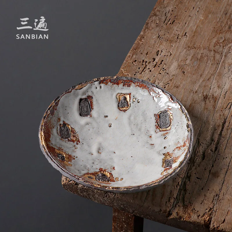 

Three Time High Yue Handmade Grotto Pot, Charcoal Burner, Shino Tea, Creative Kung Fu Tea Set, Wabi Sabi, Dried Soak Table