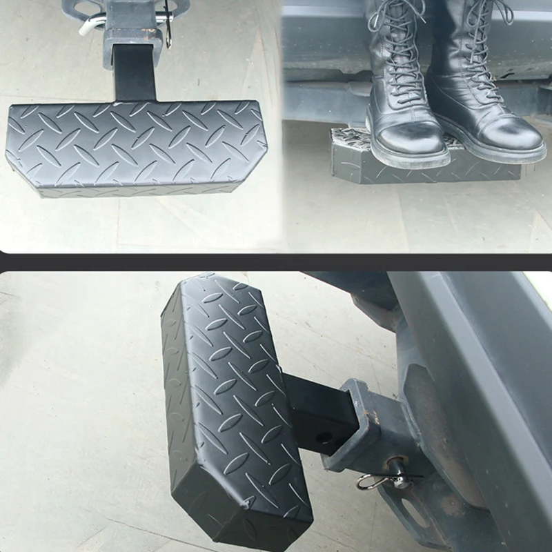 Hitch Step Anti Slip and Rust Towing Bumper Guard 30CM Hitch Steps for Cars SUV Trucks Pickups with Pin Fits Receivers view 6