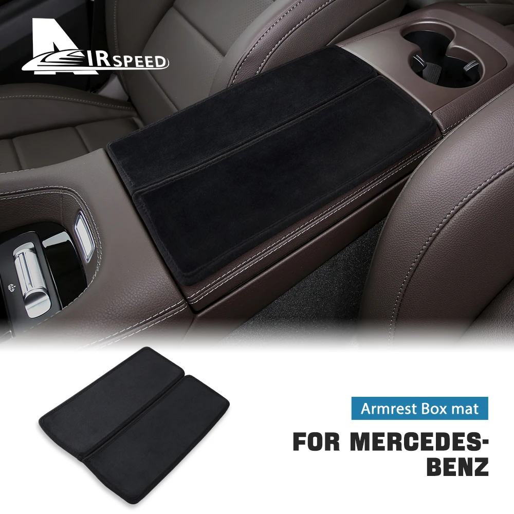 Car Armrest Cushion For Mercedes Benz A C E S Class GLE GLB GLA W205 W206 W213 W167 W223 W177 H247 X247 2015-2022 Accessories