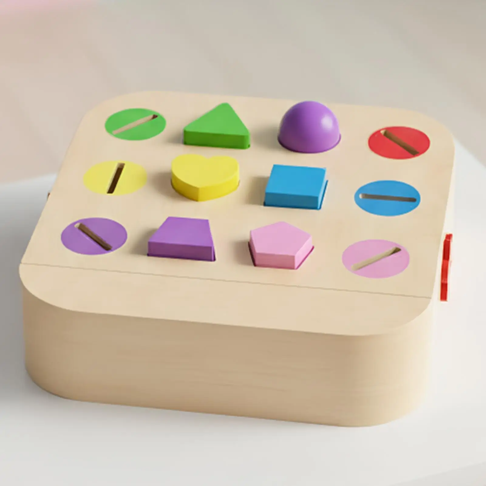 Selezionatore di forme Giocattolo educativo di abbinamento di forme in legno Giochi di smistamento dei colori per attività di apprendimento in età prescolare Neonata Bambino Ragazzo Bambino