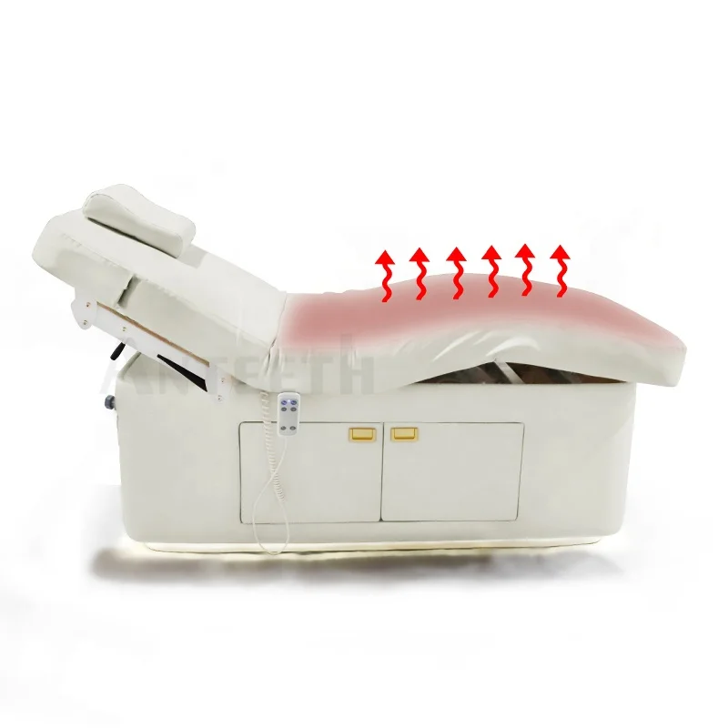 Multipurpose Salon Furniture Heated Full Body Spa Tables Electrical Treatment Table Storage Cabinet Adjustable Massage Beds