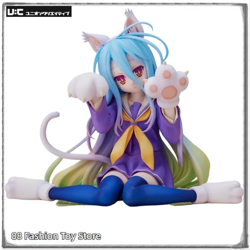 In Stock Original UnionCreative No Game No Life Shiro Cat Ear Ver. Anime Statue Collection Toy Model  Figure Gift