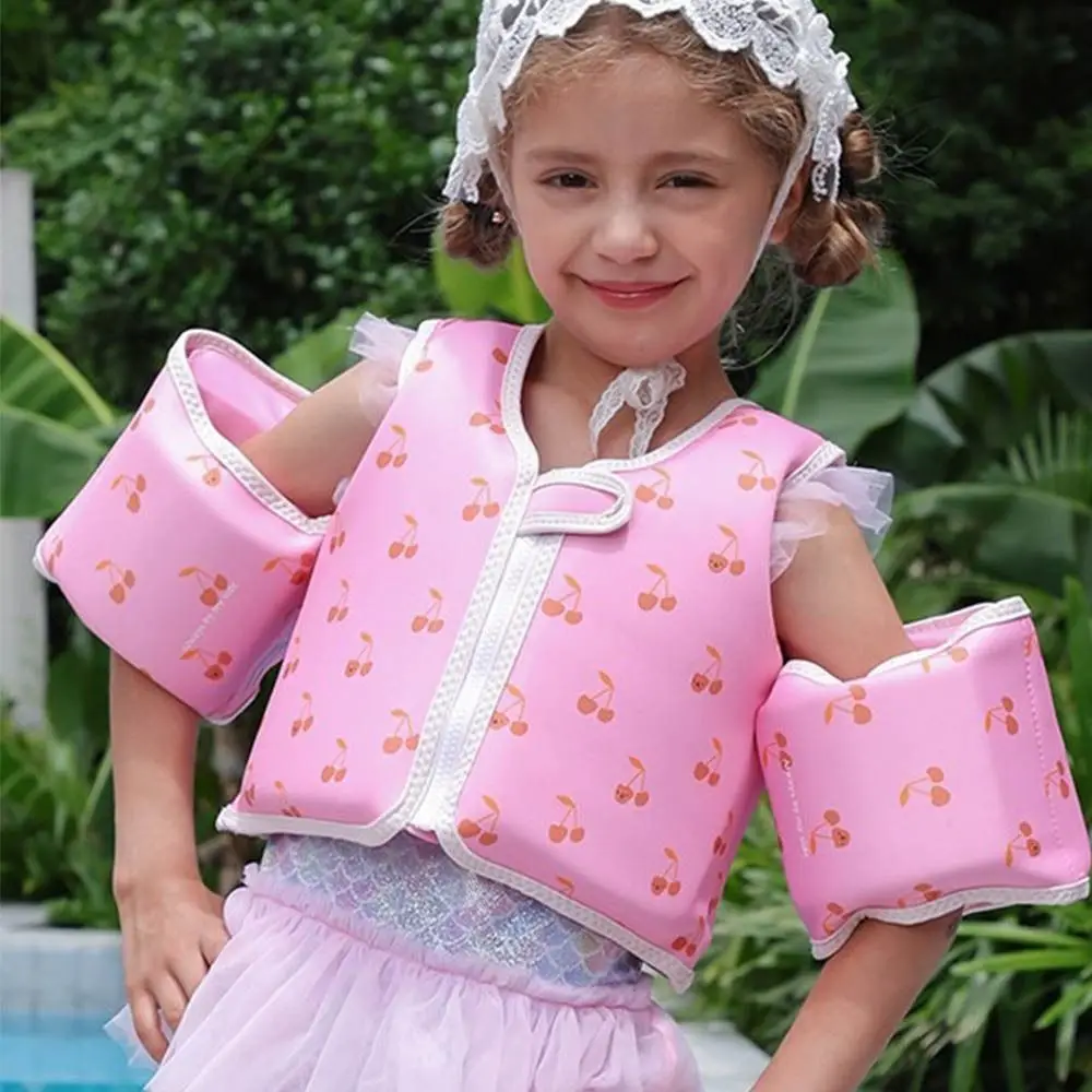 

Striped Children's Buoyancy Vest Non-Inflatable Floats Inflation-Free Swimming Vest Anti Rollover Cartoon Swimming Life Jacket