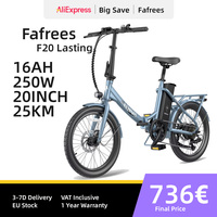 Fafrees F20 Lasting Electric Bike 250W Motor 36V 18.2Ah Battery 20*1.95 inch Tires City E-Bike 25km/h Max Speed 160km Max Range