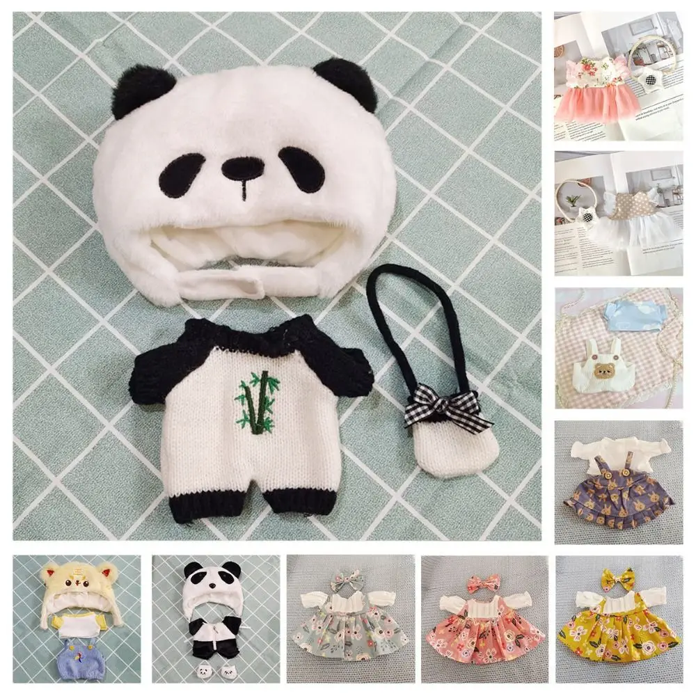 

Mini Doll T-shirt Clothes New Cute Cartoon Style Cartoon Plush Jumpsuit Doll Overall Suit 20cm Cotton Doll