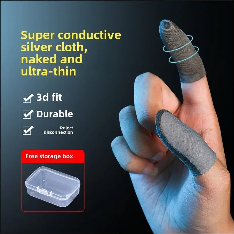 

Перчатки из серебряного волокна для сенсорных экранов: нескользящие, прочные, бесшовные напальчники для мобильных игр и цифровых устройств