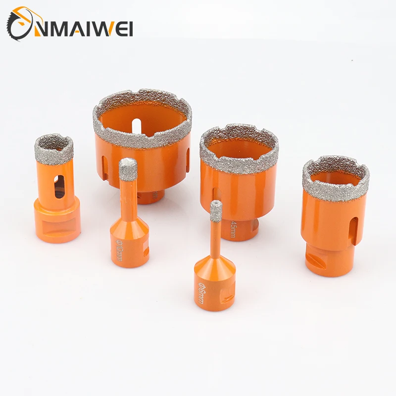 Diamond Brazed Core Dry Drill Bit 1 Pcs M14 For Porcelain Tiles Marble Glass Crowns Drill Granite Hole Saw Hole Cutter Tools