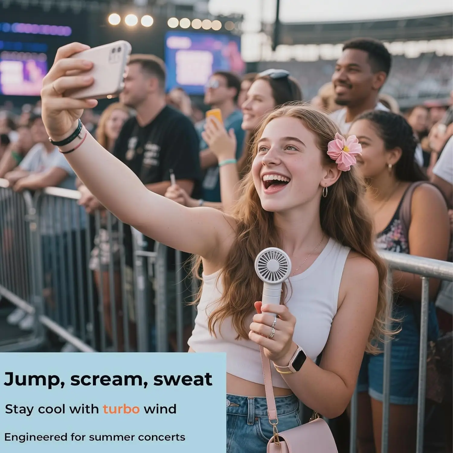 مروحة محمولة قابلة لإعادة الشحن بقدرة 120 سرعة مع تبريد قوي وهادئ لتدفق الهواء للسفر والمنزل في الهواء الطلق