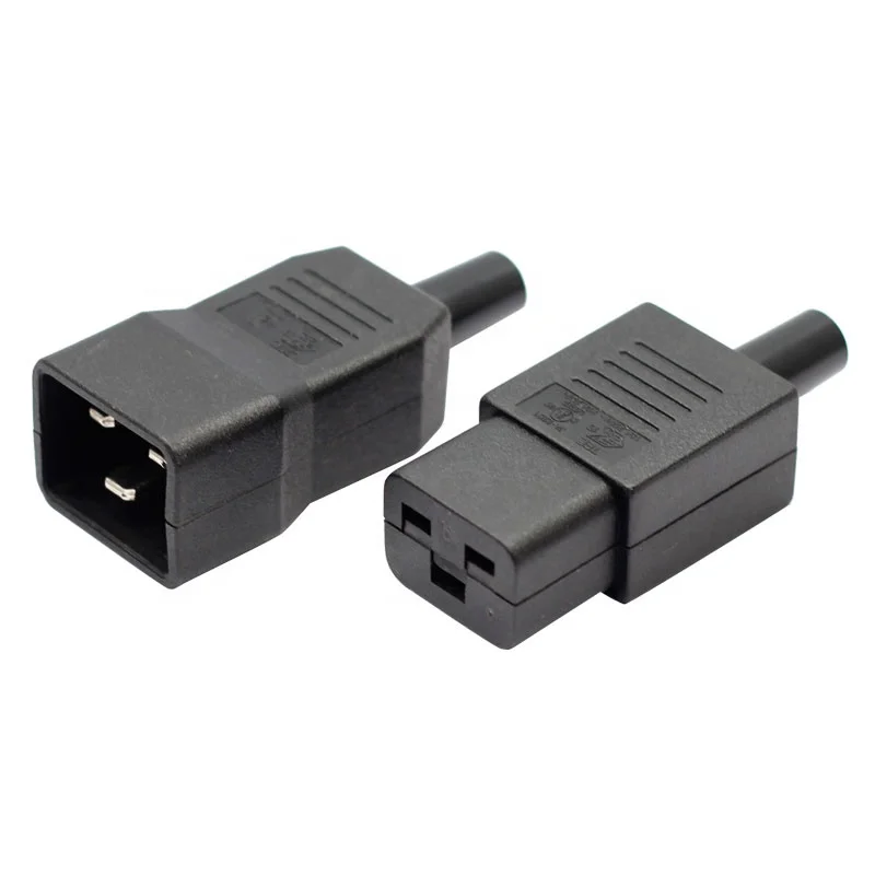 PDU/UPS Socket Standard IEC320 C19 C20 16A 250V AC Electrical Power Cable Cord Connector Removable plug Female Male Plug Adapter