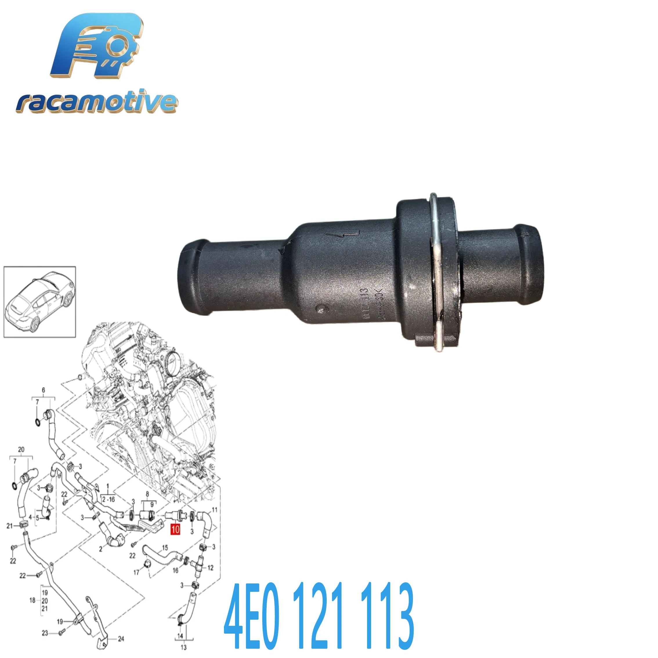 4E0121113 1K0121113A   for Porsche Panamera (970), Audi A6 A7 A8L R8 S8, Volkswagen Golf, Passat, SEAT coolant thermostat.