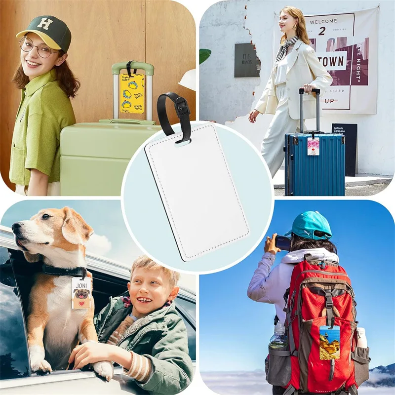 صورة مخصصة بو الجلود علامات الأمتعة صورة مخصصة للماء معرف العلامات السفر الأعمال الراقية الجلود الصعود تمرير