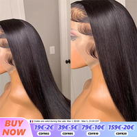 Bone Straight HD Transparent Lace Front Wigs Human Hair Wigs For Black Women Pre Plucked Brazilian 30 Inch 13x4 Lace Frontal Wig