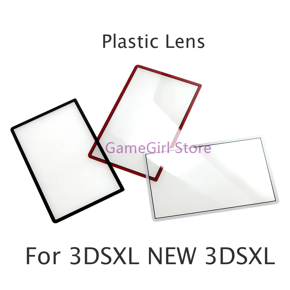 

50pcs Plastic Top Front Screen Frame Lens Protector Panel Cover For 3DSXL/LL NEW 3DSXL 3DSLL Replacement Part