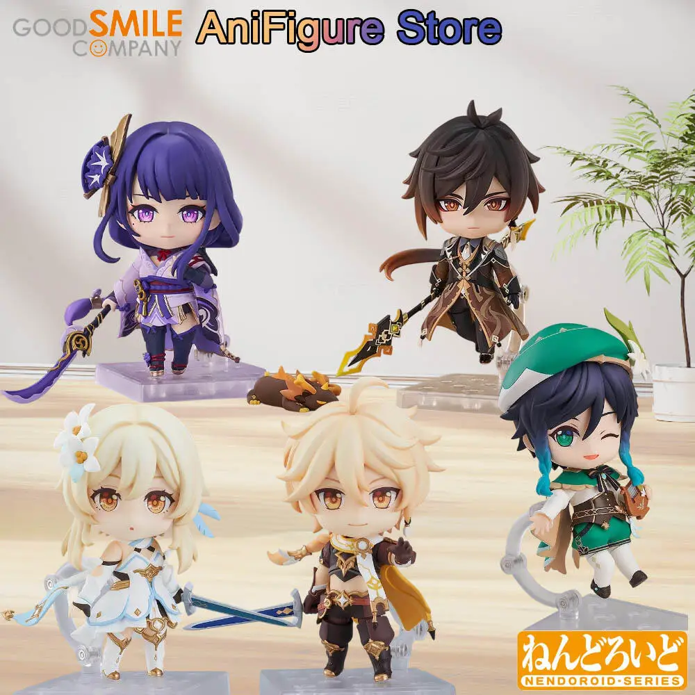 Original auf Lager GOOD SMILE Nendoroid Genshin Impact Traveler Lumine Aether Venti Zhongli Raiden Shogun Figur Anime Actionfigur in Box