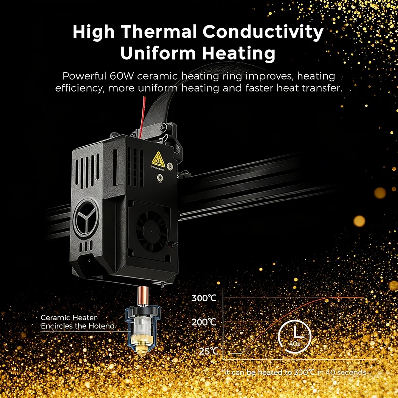  Creality Ender 3 V3 KE Hotend-Kit 300 ° C Keramik-Heizblockdüse 60 W, hohe Wärmeleitfähigkeit für Ender 3 V3KE Hotend – Detail 5