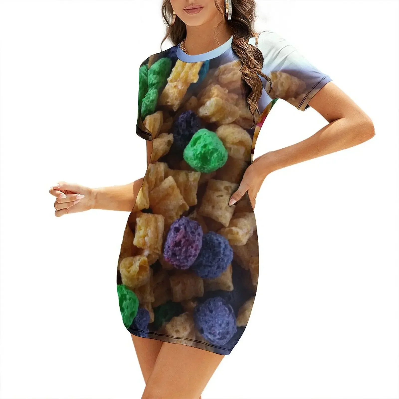 

A Bowl of Capt. Crunch with Crunchberries Short-Sleeved Dress summer dresses ladies 2026