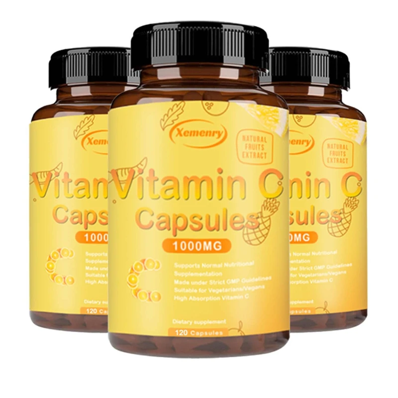 Vitamin C Capsules 1000mg - Immune Support, Cellular Energy Production, Improve Skin Brightening, Skin, Teeth & Heart Health