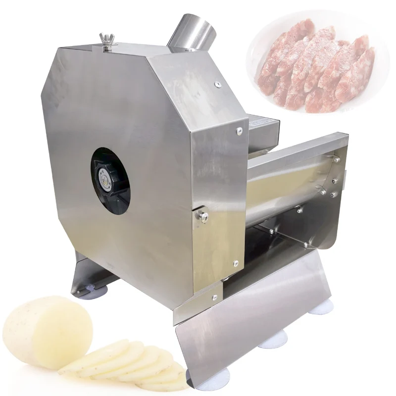 Commercial Vegetable Cutter Electric Vegetable  Sausage Potato Lemon Tomato Oblique Slicer Automatic Vegetable Cutting Machine