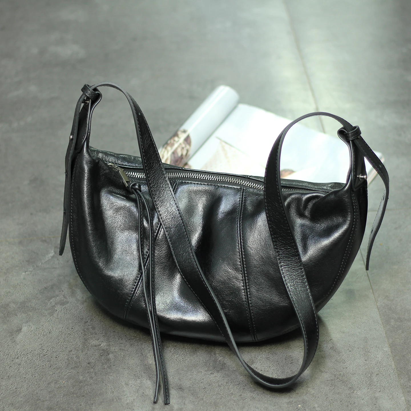 

organizers designers handmade cow leather women's shoulder bag weekend travel party genuine leather stitching crossbody bag