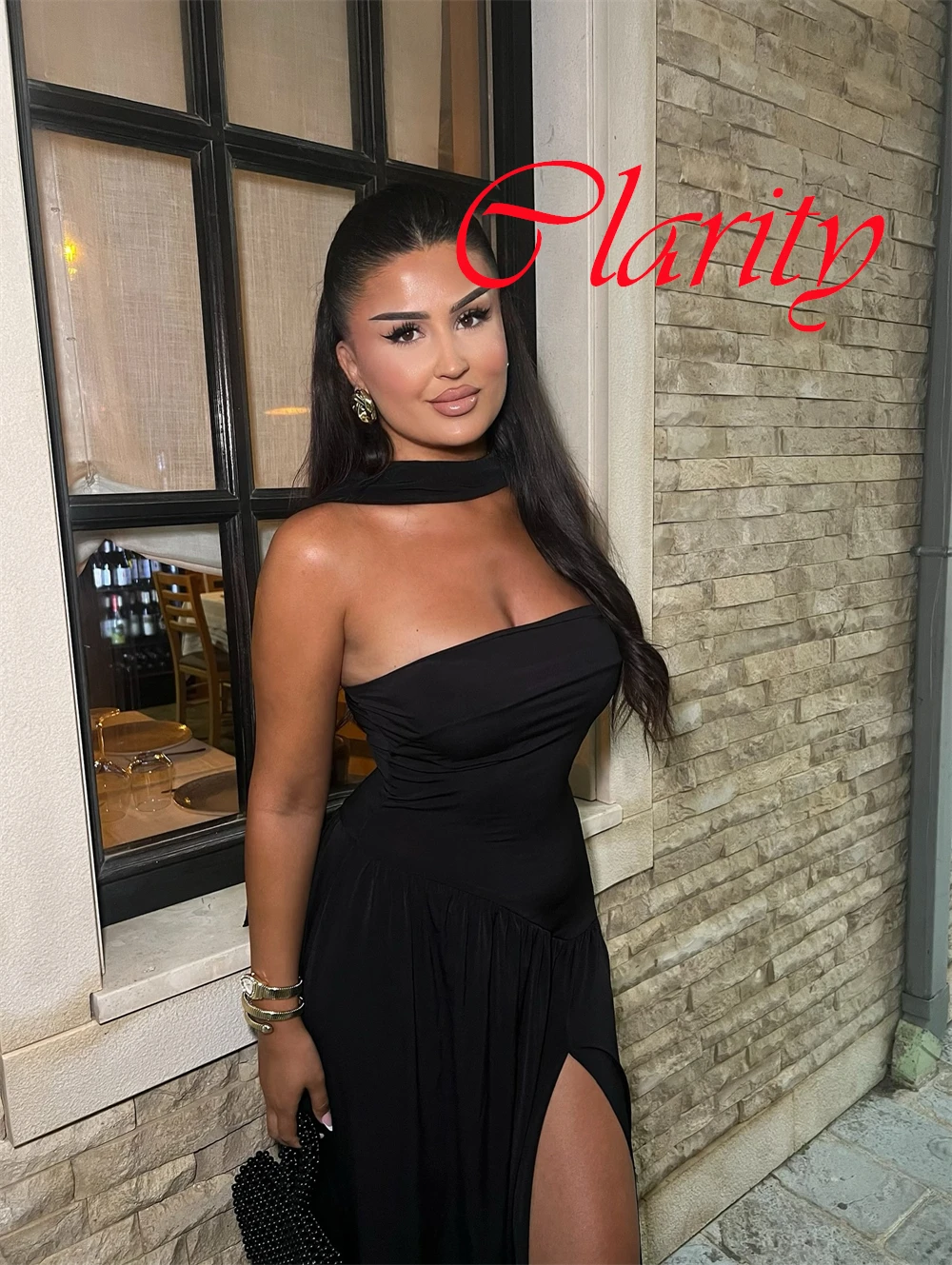 

Customized Delicate Black Jersey Evening Dress Exquisite Strapless Ribbon Prom Dress Sweep Train Straight Bespoke Occasion Gowns