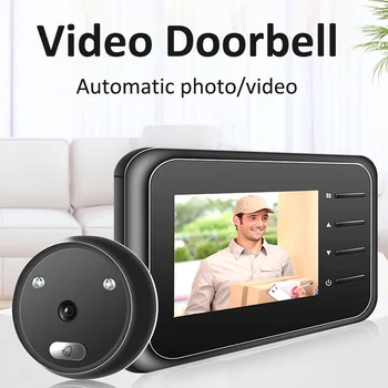New R11 Video Peephole Doorbell Camera Video-eye Automatic Recording Electronic Ring Night Vision Digital Door Viewer Entry Home Security