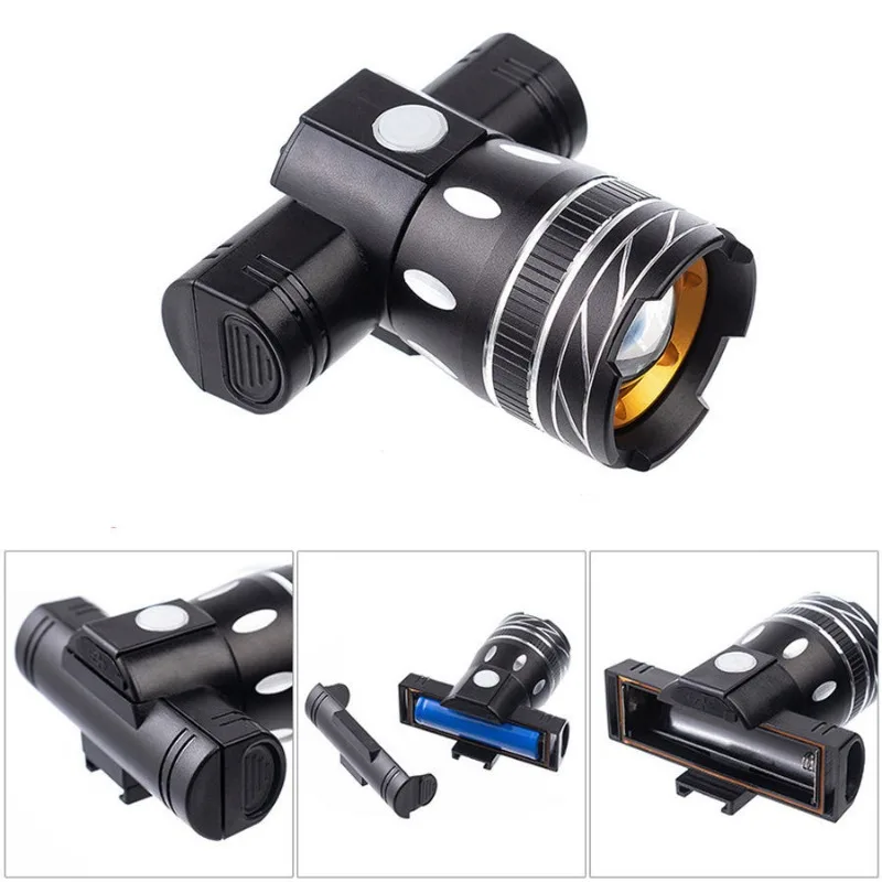 Bike Headlight T6 Super Bright Cycling Flashlight - USB Rechargeable, Waterproof, LED Lighting for Night Bicycle Riding