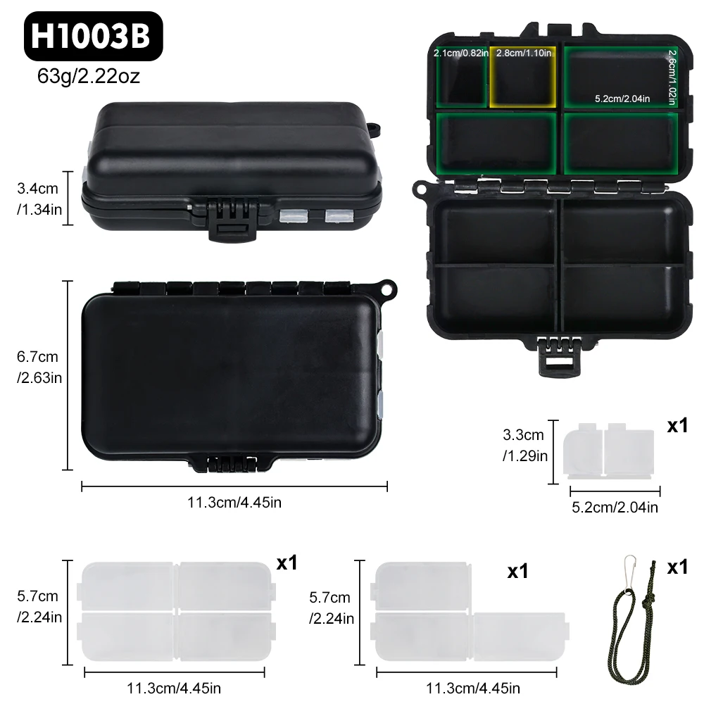 Proberos Angelzubehör-Aufbewahrungsbox, doppelseitige Tackle-Box, Angelköder-Mino-Hartköder, 1 Stück, Tintenfisch-Kunstköder-Box – Detail 9