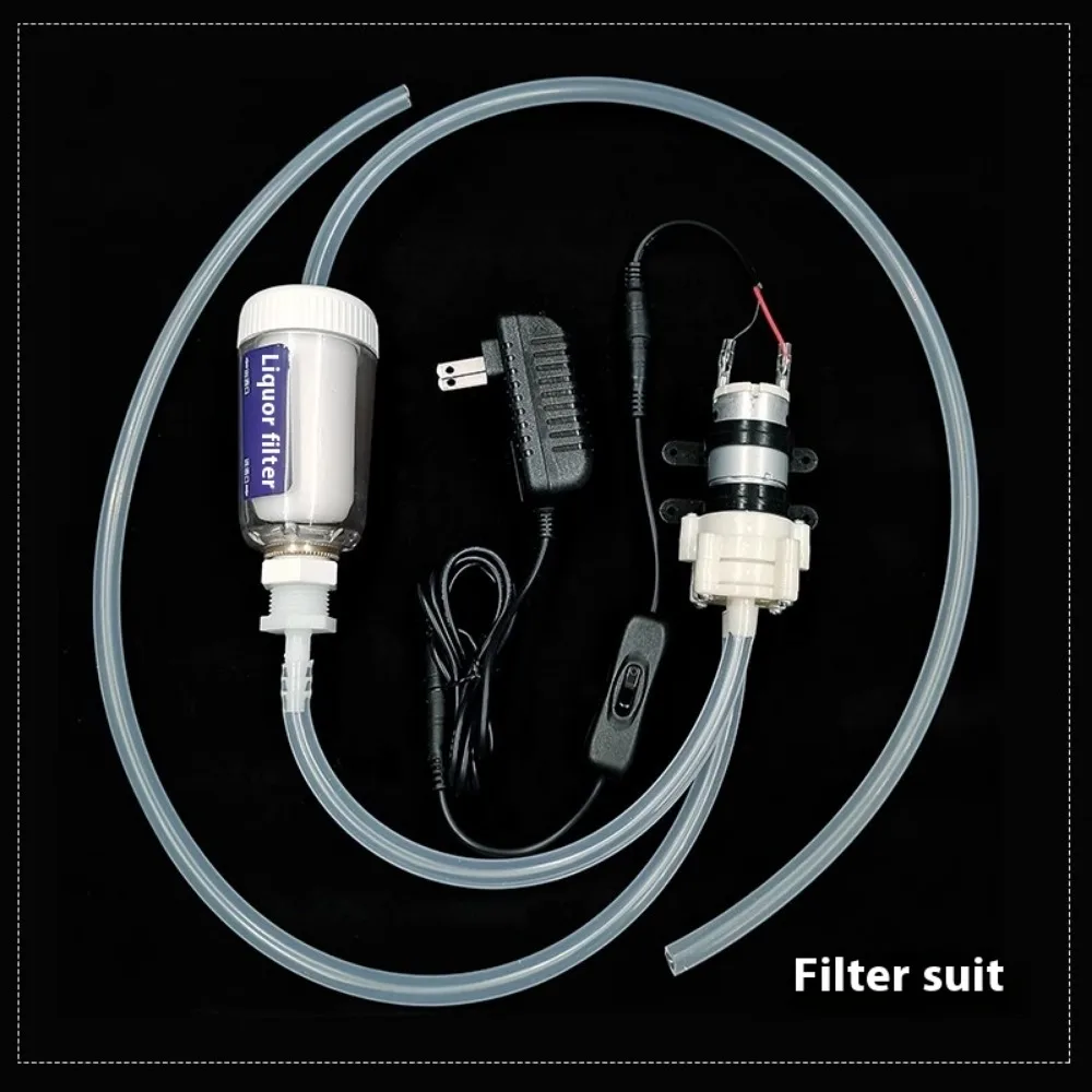 Máquina de filtro de vino de carbón activado de cerámica con apertura de 0,2 μm, dispositivo de succión, máquina de envejecimiento, Mini filtro de licor eléctrico para el hogar