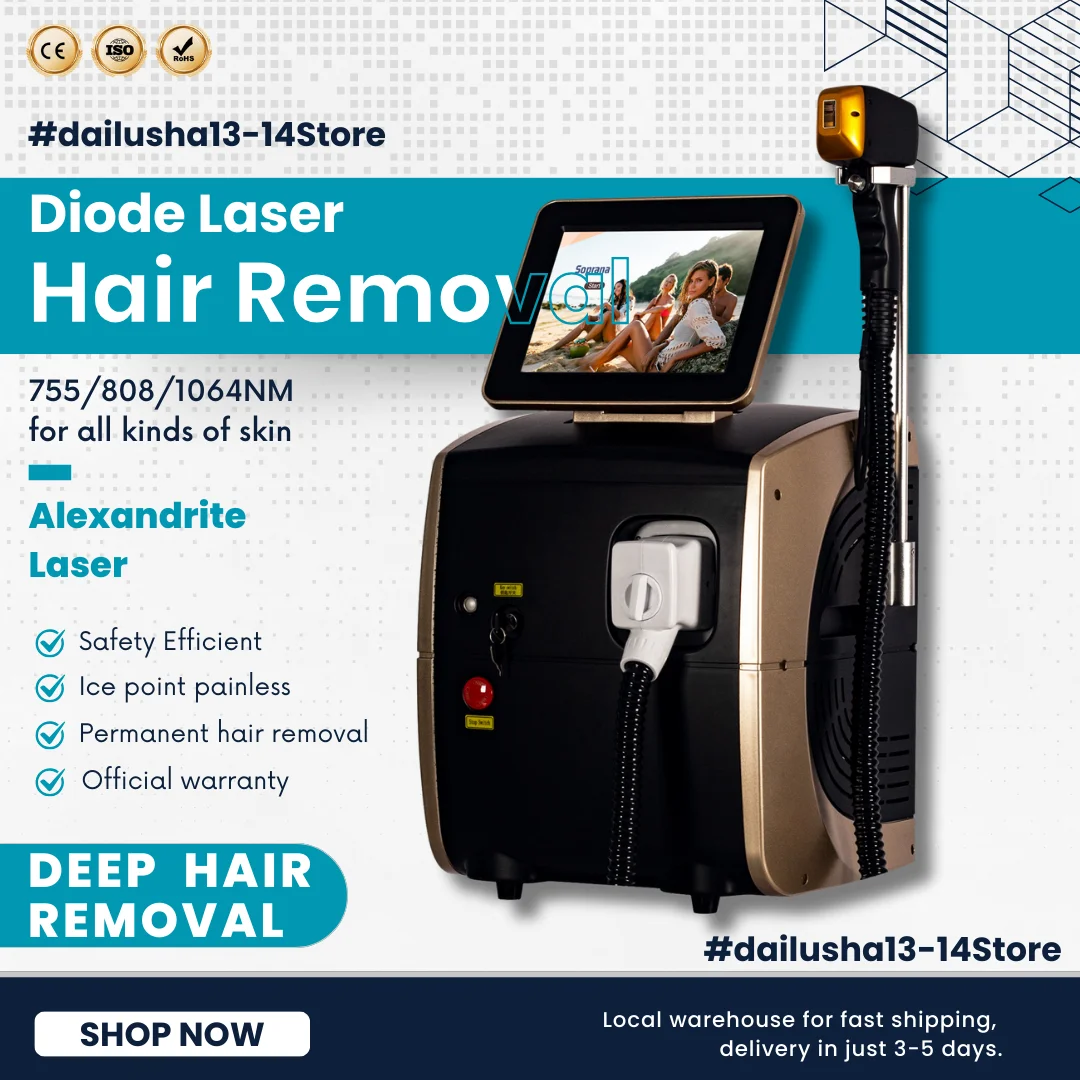 

High Power 755 808 1064nm Diode Laser Hair Removal Machine for Fast Painless Permanent Results Professional Skin Care Device