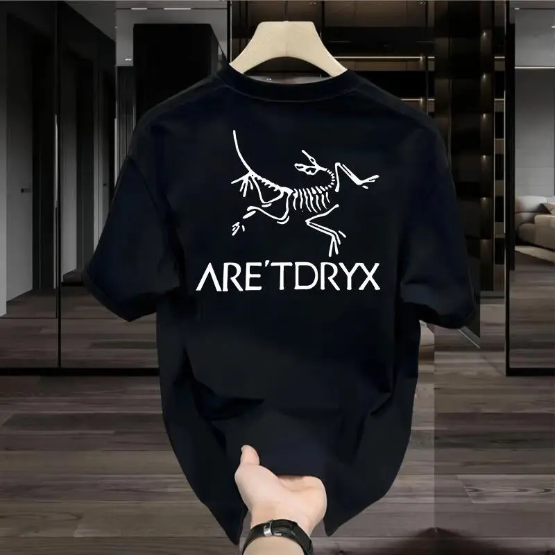 

100% cotton heavyshort-sleeved t-shirt men's ins trendy brand trend versatile loose casual summer printingcomfortable and casual