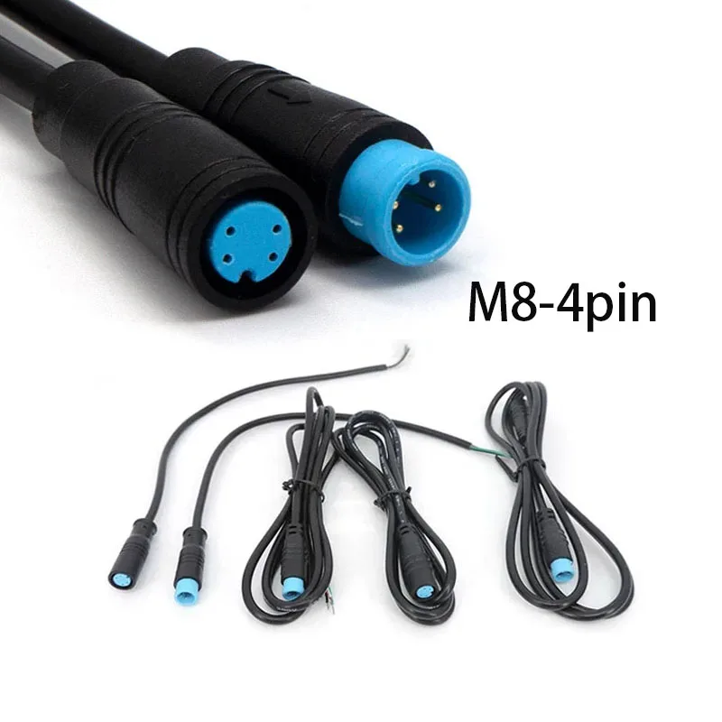 

M8-4PIN Male 4pin Female Extension connector Cable sensor cord For Electric Bicycle Ebike