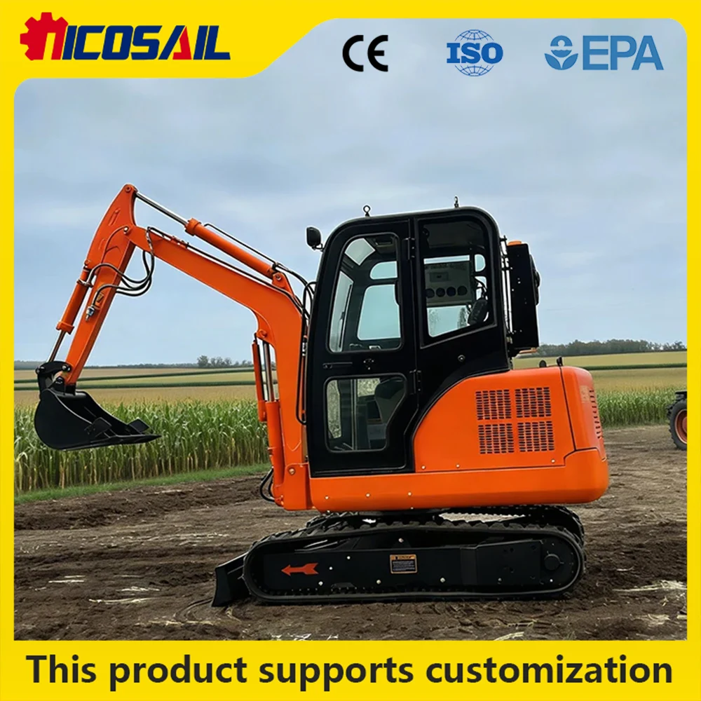 

EPA Euro V Engine 3-ton Mini Excavator Crawler Excavator Durable Earthmoving Machinery Accessories for Sale