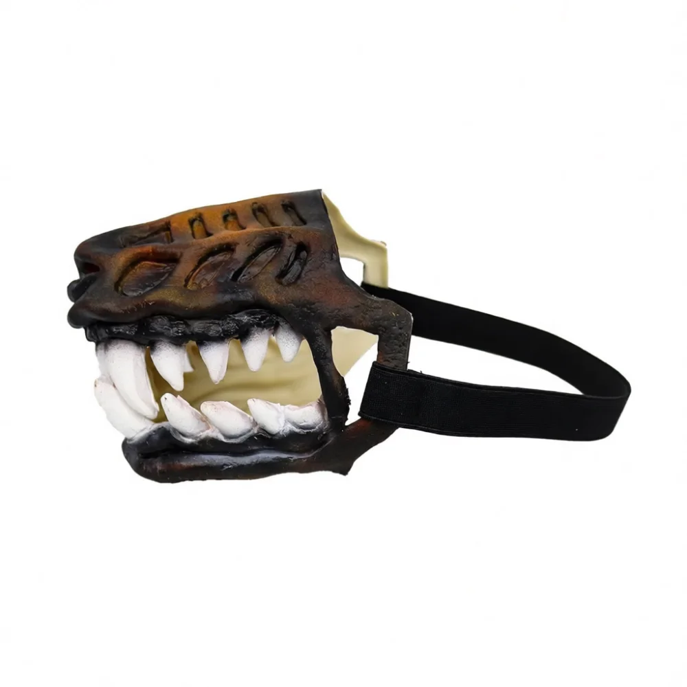 Funny Pet Dinosaur Mask Halloween Latex Dog Mouth Headpiece Movable Teeth Accessory Creative Costume Holiday Decoration