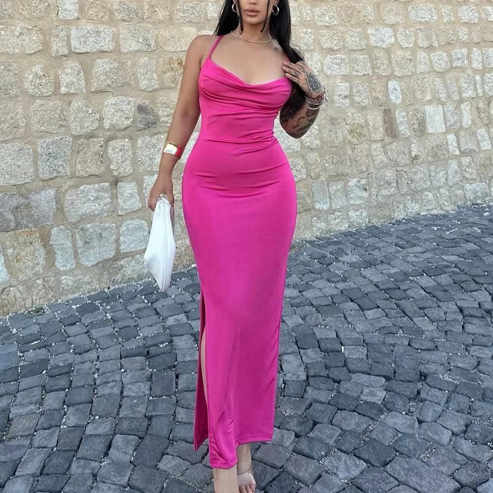 

Customized High Quality Ruched Strapless Ankle Length Side Slit Straight Evening Dress Elegant Jersey Sleeveless платье вечернее