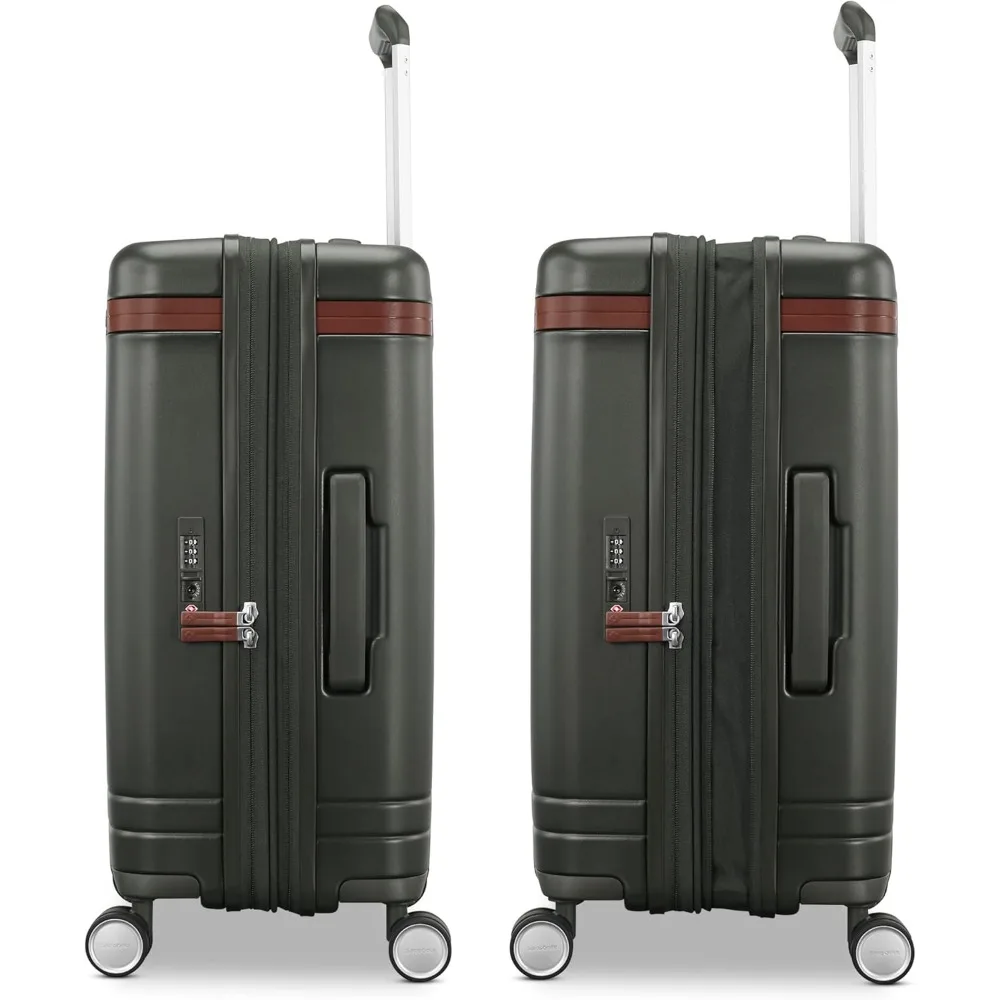 Bagagem de mão rígida de 21 polegadas com 360 °   rodas giratórias e alça ajustável