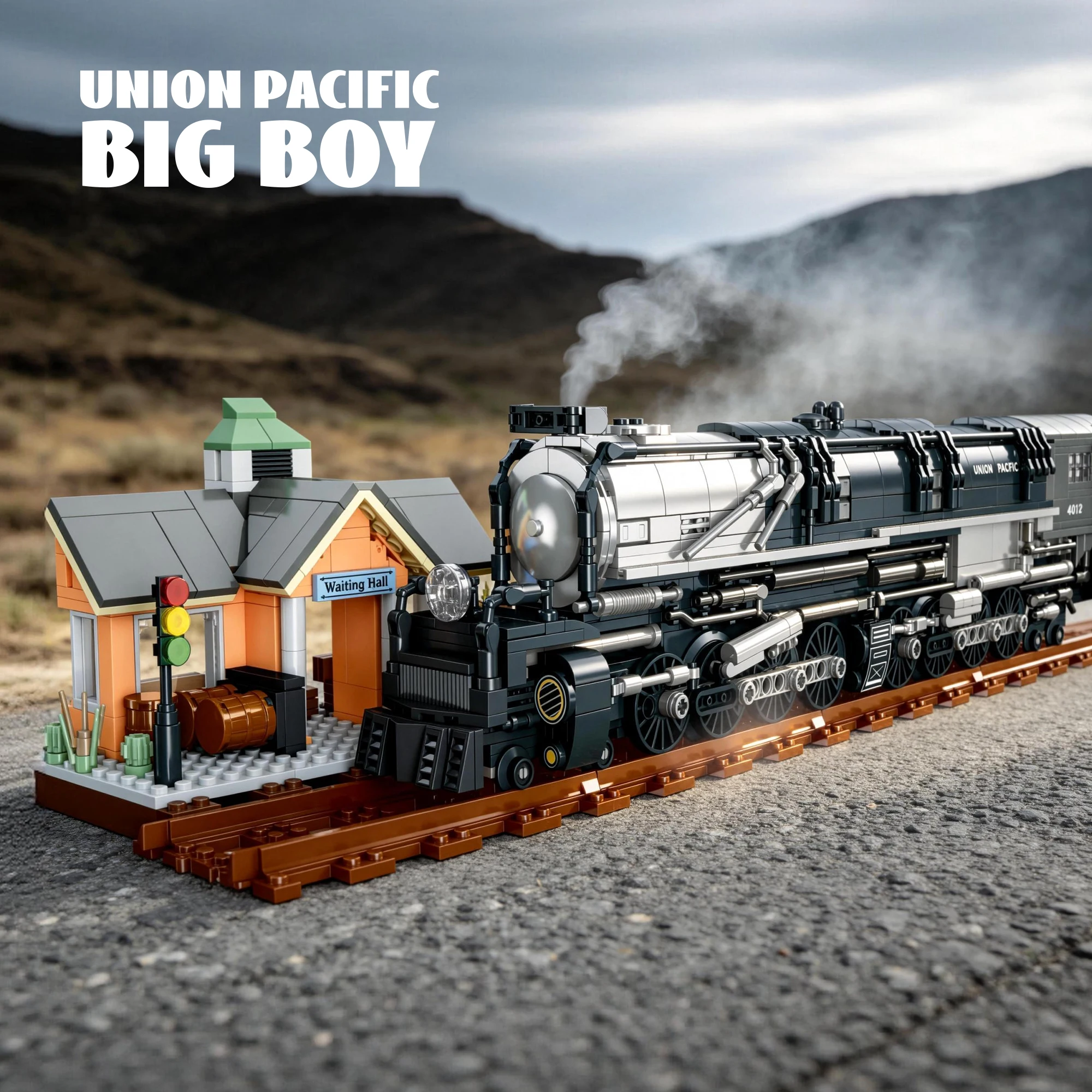 

Набор строительных блоков Union Pacific BigBoy (1277 деталей), модель поезда JJ9245, развивающая игрушка для детей и любителей железных дорог