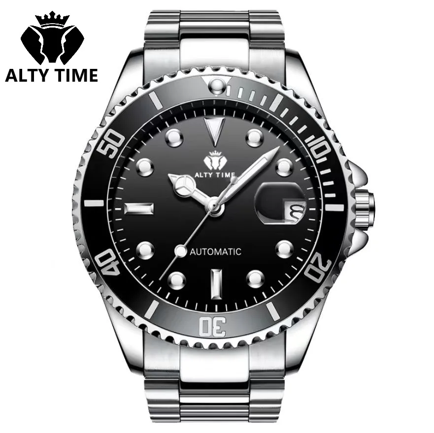 41MM NH35 Men Automatic Mechanical Watch Waterproof Luminous Diving Watch Original Luxury Brand Stainless Steel Case Watch