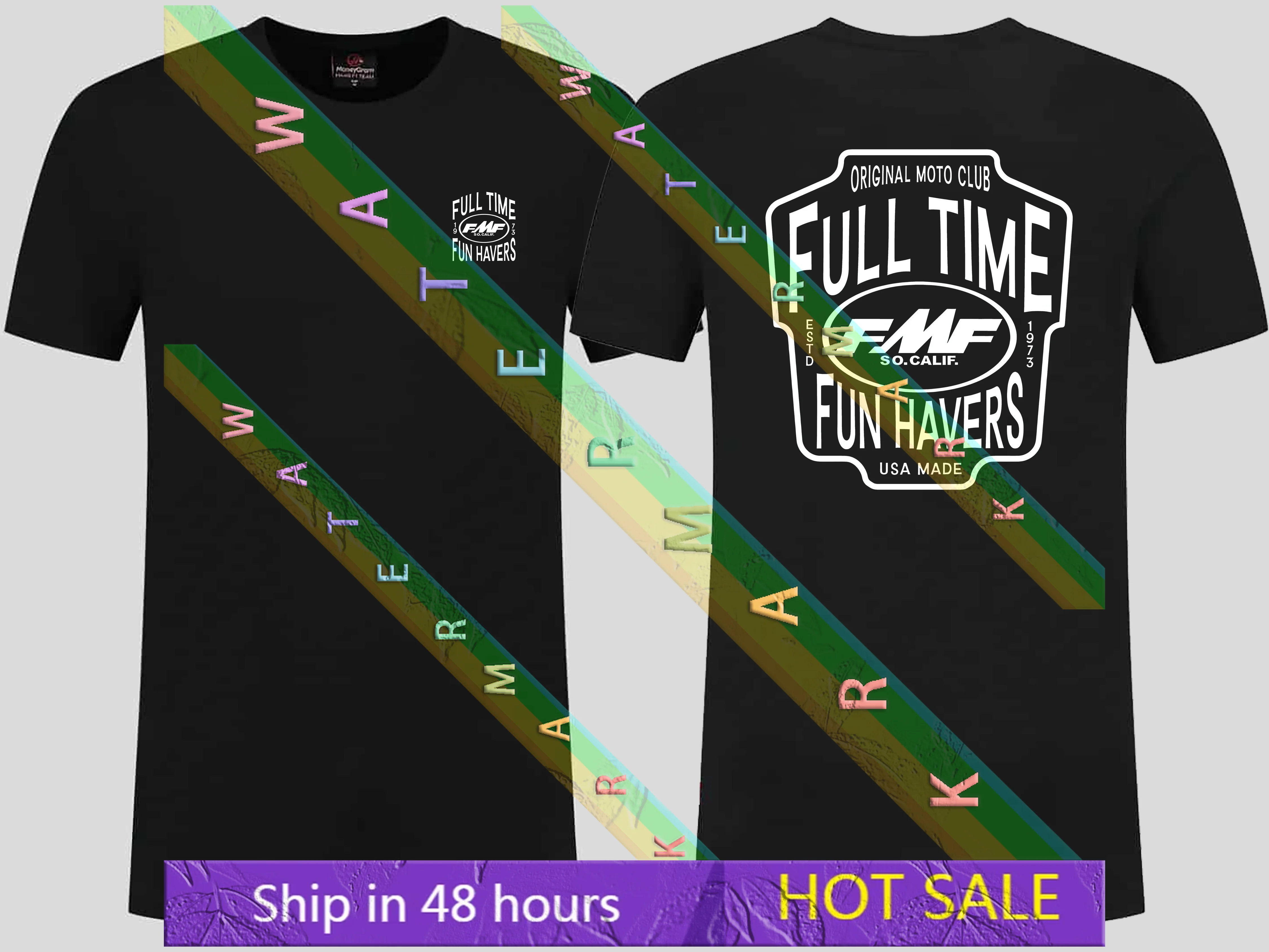 Summer Mens Round Neck Fashion Clothing Short Sleeves 100%Cotton T Shirt Cool Top FMF Racing Exhaust Ama Motocross Cool Tee