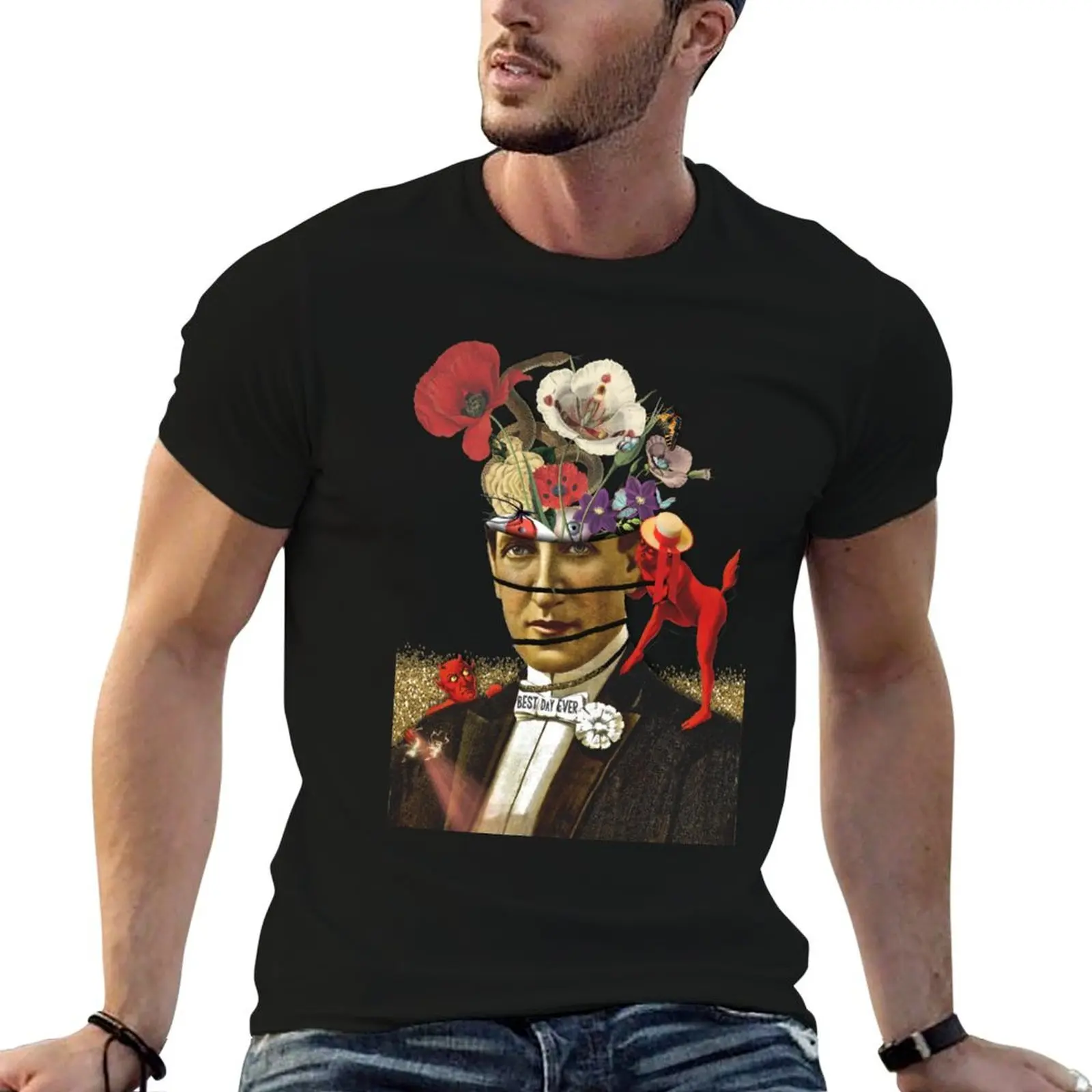 Les Fleurs du mal T-Shirt Work Wear Kurzarm-T-Shirt