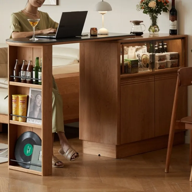 r table restaurant simple telescopic storage sideboard cherry wood household multi-functional partition cabinet modern
