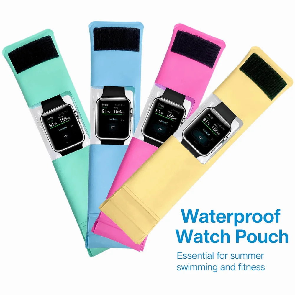 Touchscreen Compatible Smartwatch Waterproof Cover Multicolor Sealed Smartwatch Protective Cover PVC Accessory Waterproof Bag