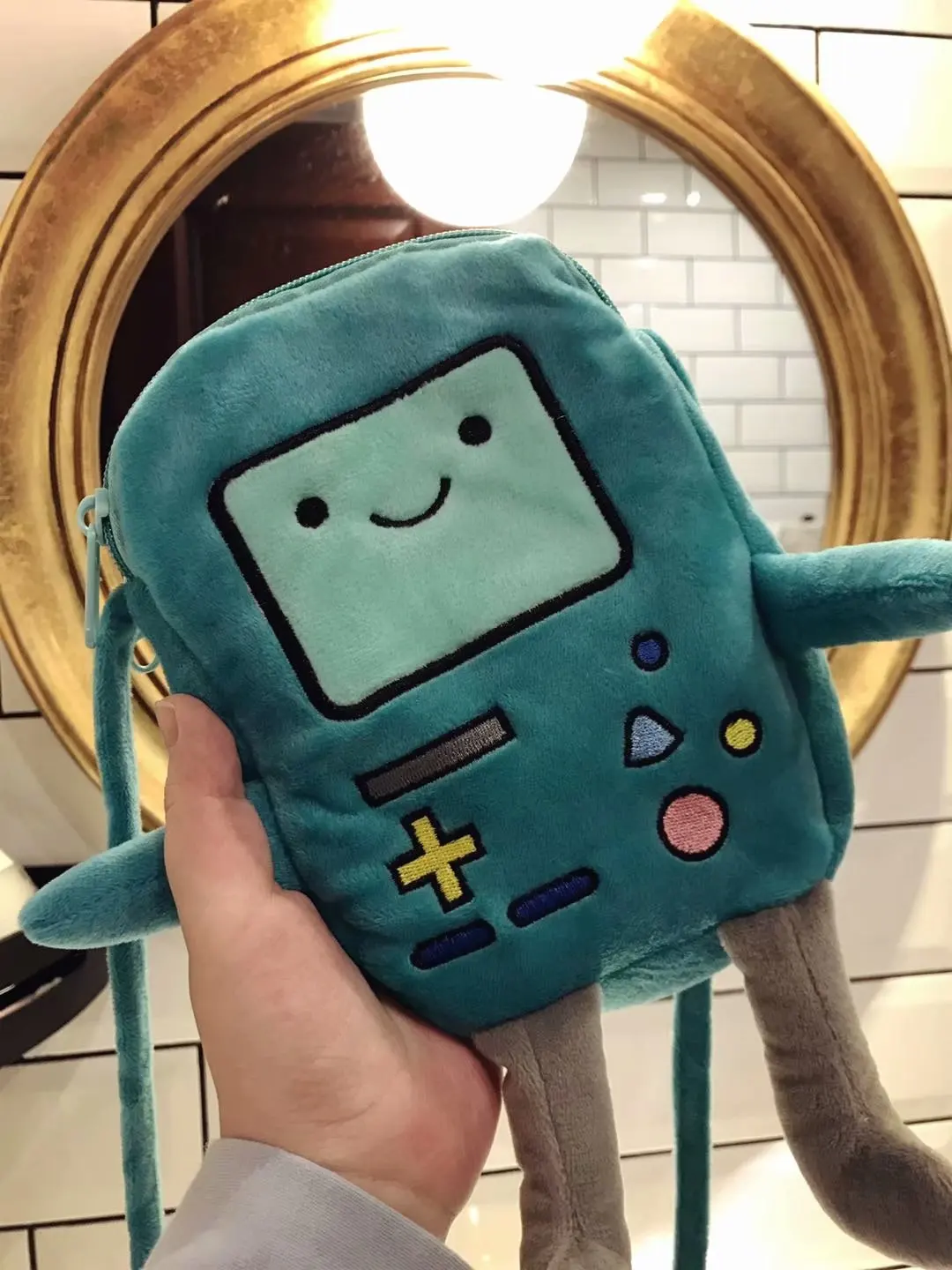 Finn & Jake Game Anime Figure Crossbody Bag Swag Rap Plush Coin Phone Bags Advanture Robert BMO Bag Stuffed Toys for Child Gift