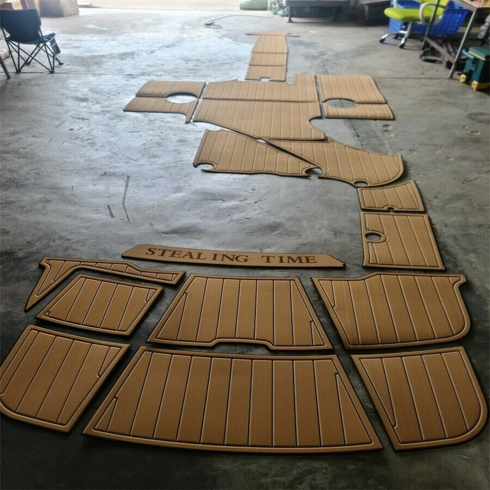 

2004 cobalt 240 swimming platform &cockpit non-slip 6mm mat EVA teak deck floor SeaDek MarineMat Gatorstep Style Self Adhesive