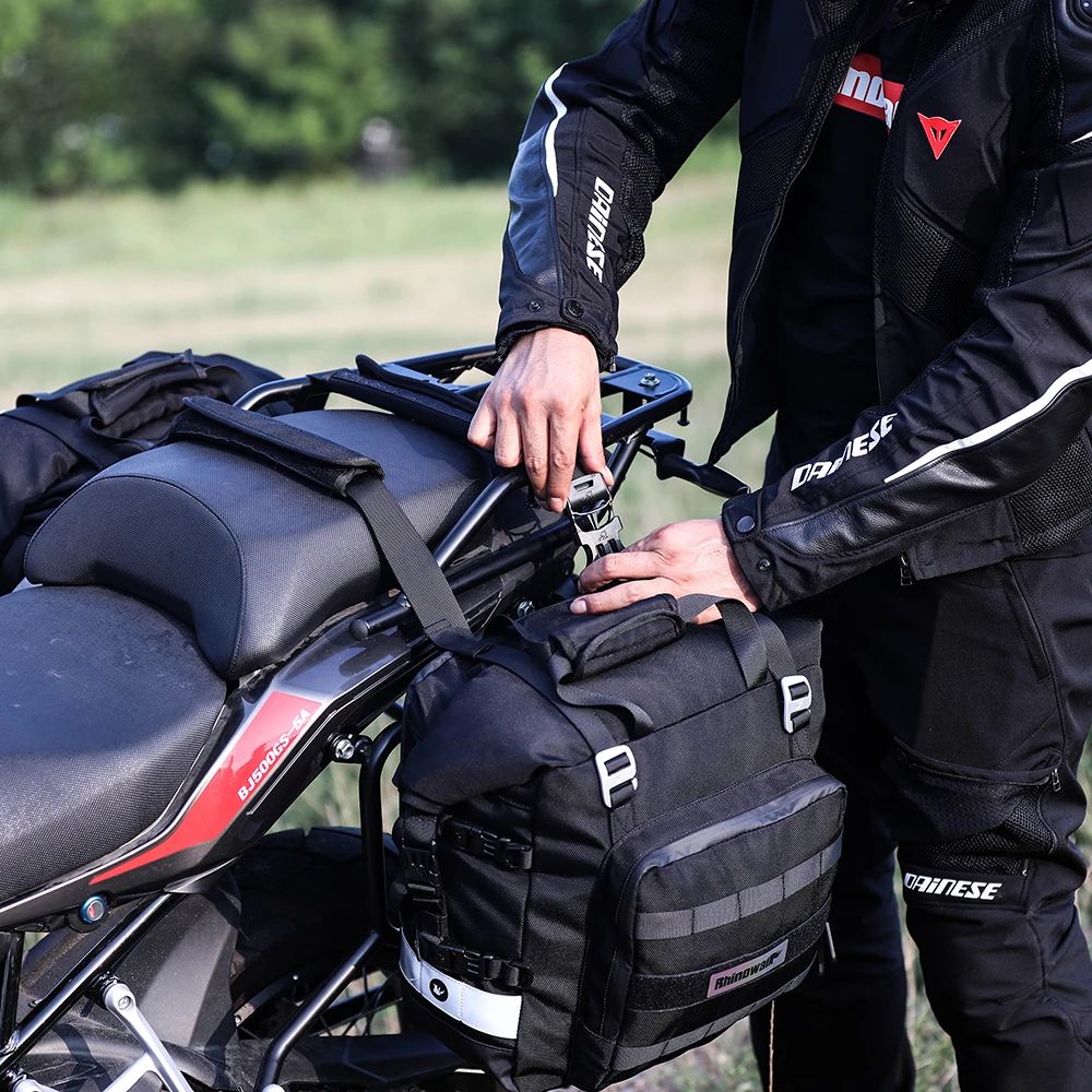 Motorcycle SaddleBag 20L-30L Universal Side Bag With Removable 100% Waterproof Inner Bag Travel Motorbike Luggage